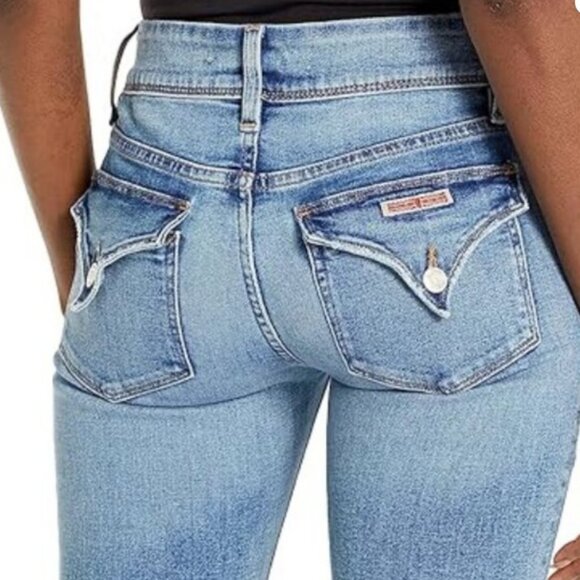 Hudson Light Blue Straight Leg Mid Rise Jeans Size 6 #1771 - Picture 1 of 7